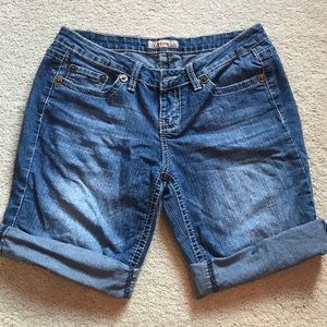 Light blue jean shorts